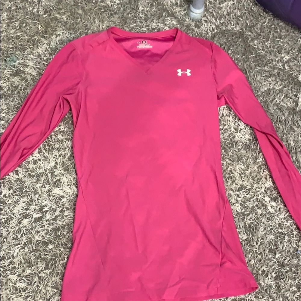 Pink under armor shirt